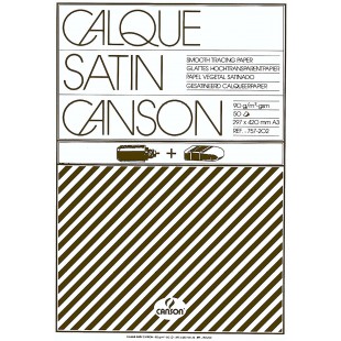 Canson Calque Satin 200757202 Papier calque A3 29,7 x 42 cm Translucide