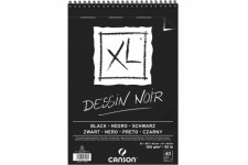 CANSON Album 40 feuilles XL® DESSIN NOIR - spirale petit cote - A3 150g/m²