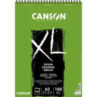 CANSON Album 50 feuilles XL® DESSIN - spirale petit cote - A3 160g/m²