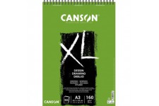 CANSON Album 50 feuilles XL® DESSIN - spirale petit cote - A3 160g/m²