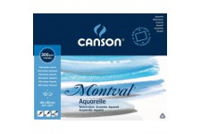 Canson Bloc colle 4 cotes Papier aquarelle 40 x 50 cm Blanc Naturel