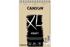 CANSON Album 40 feuilles XL® KRAFT - spirale petit cote - A5 90g/m²