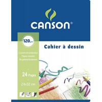 CANSON Cahier … dessin, uni, 120 g/m2, 170 x 220 mm