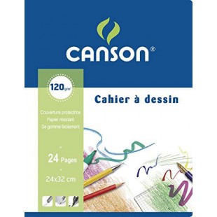 CANSON Cahier … dessin, uni, 120 g/m2, 170 x 220 mm