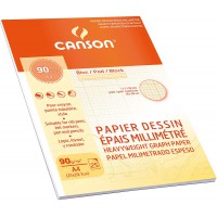 Canson Dessin Millimetre 200006135 Bloc 25 feuilles 90g A4 Bistre