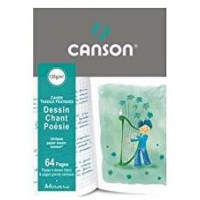CANSON Cahier Poesie et Chant enfant 32 pages seyes + 32 pages dessin 17x22