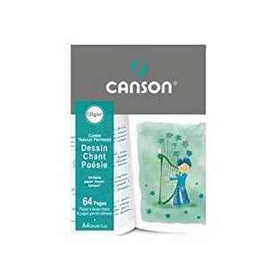 CANSON Cahier Poesie et Chant enfant 32 pages seyes + 32 pages dessin 17x22