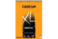 CANSON Album 50 feuilles XL® BRISTOL - spirale petit cote - A3 180g/m² - Blanc