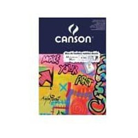 CANSON bloc 50 feuillets mobiles perforees dessin blanc Bristol A4 90g/m²