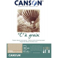 CANSON "C" a  GRAIN Bloc 30 feuilles A3 250g/m² couleur ocre