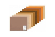Pochette 10 feuilles Mi-teintes® 50x65 160g/m², coloris assortis nuances de brun (10)