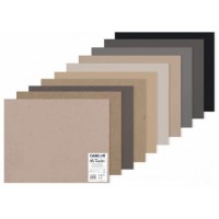 Pochette 10 feuilles Mi-teintes® 50x65 160g/m², coloris assortis nuances de gris (10)