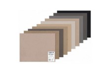 Pochette 10 feuilles Mi-teintes® 50x65 160g/m², coloris assortis nuances de gris (10)