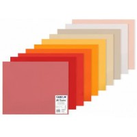 Pochette 10 feuilles Mi-teintes® 50x65 160g/m², coloris assortis tons chauds (10)