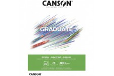 CANSON Bloc 30 feuilles GRADUATE Dessin - colle petit cote - Blanc A5 160g/m²