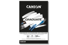 Bloc 20 feuilles ® Graduate Papier dessin noir A5 120g/m², lisse noir