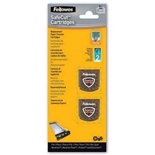 Fellowes - Safecut Replacement Blades -Straight - 5411401 - Accessoires pour rogneuse - Noir - Lot de 2