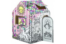 Bankers Box Cabane en Carton Licorne, a  colorier, a  Peindre, ideal pour Vos Enfants, Maison de Jeu en Carton Recyclable tres r