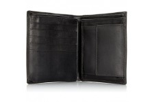 Portefeuille en Cuir Nappa de qualite superieure - Dimensions : env. 12 x 10 x 2 cm - 12 cm - Noir