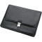 TISSANO 41021 Porte-documents en cuir nappa avec grand compartiment principal Noir 28 x 39 x 2 cm