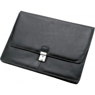 TISSANO 41021 Porte-documents en cuir nappa avec grand compartiment principal Noir 28 x 39 x 2 cm