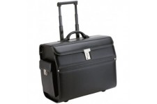 45033 Mondo Valise de Pilote en Cuir synthetique resistant Noir 46 x 38 x 22 cm