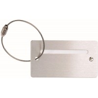 Universal Metall Kofferanhanger, Gepackanhanger mit Sichtfeld aus Aluminium ca. 7,5 a— 4 cm Etiquette 8 centimeters Argente (Sil