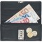 Alassio 42080 Porte-Monnaie en Cuir Nappa avec chaine en metal et Mousqueton Noir 18,5 x 9,5 x 3 cm