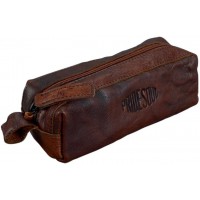 Trousse en cuir de vachette de Pride and Soul Marone