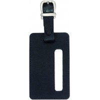 Alassio 43118 Porte-etiquette pour valise en cuir veritable 11,5 x 7 cm 20 g (Noir) (Import Allemagne)