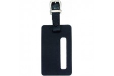 Alassio 43118 Porte-etiquette pour valise en cuir veritable 11,5 x 7 cm 20 g (Noir) (Import Allemagne)