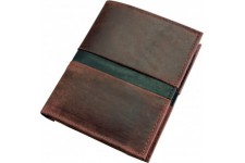 Portefeuille en Format Portrait Bourse Porte-Monnaie en Cuir veritable, env. 12 x 10 cm, 12 cm, Marron