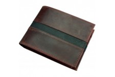 Portefeuille Horizontal en Cuir veritable Marron 12,5 x 9,5 cm