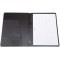BALACCO 30181 Conferencier A4 en polyester avec bloc A4, compartiment pour cartes de visite et passant pour stylo Noir 31,5 x 25