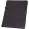 BALACCO 30181 Conferencier A4 en polyester avec bloc A4, compartiment pour cartes de visite et passant pour stylo Noir 31,5 x 25