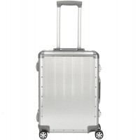 Valise a€ roulettes Orbit en Aluminium avec 4 roulettes Doubles a€ 360° Mallette, 54 cm