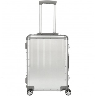 Valise a€ roulettes Orbit en Aluminium avec 4 roulettes Doubles a€ 360° Mallette, 54 cm