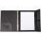 SALVO 30068 Conferencier en similicuir avec bloc, compartiment pour stylo et compartiment pour cartes de visite Noir Format A4 3