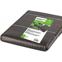 TerCasa Unkrautgewebe Toile Anti-Mauvaises Herbes en polypropylene stabilise aux UV 10 m² (2 m x 5 m), Noir, (gefaltet)