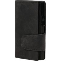 Munzborse, Accessoire de Voyage -Portefeuille Unisexe, Schwarz/Schwarz, 10,0 x 6,5 x 2,5 cm