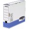 Lot de 10 : Fellowes 0026401 Boite d'Archives Banker Box System A4 Montage Automatique - Dos de 8cm Bleu/Blanc