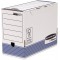 Lot de 10 : Fellowes 0027701 Boite d'Archives Banker Box System A4 Montage Automatique - Dos de 15cm Bleu