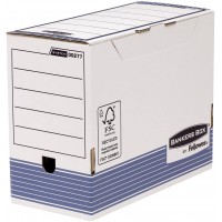 Lot de 10 : Fellowes 0027701 Boite d'Archives Banker Box System A4 Montage Automatique - Dos de 15cm Bleu