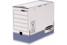 Lot de 10 : Fellowes 0027701 Boite d'Archives Banker Box System A4 Montage Automatique - Dos de 15cm Bleu