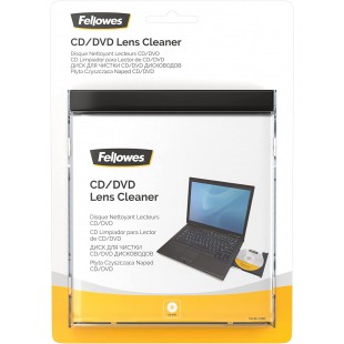 Fellowes Disque nettoyant pour la lentille de CD/DVD, nettoyage rapide, 99761