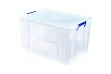 Bankers Box Boite de rangement ProStore 85 L, 37.5 x 57.5 x 38 cm, avec couvercle et poignees, format A4, empilable, plastique t