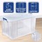 Bankers Box Boite de rangement ProStore 85 L, 37.5 x 57.5 x 38 cm, avec couvercle et poignees, format A4, empilable, plastique t