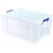 Bankers Box Boite de rangement ProStore 70 L, 30 x 58 x 38.5 cm, avec couvercle et poignees, format A4, empilable, plastique tra