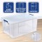 Bankers Box Boite de rangement ProStore 70 L, 30 x 58 x 38.5 cm, avec couvercle et poignees, format A4, empilable, plastique tra