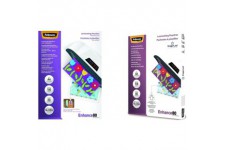 Fellowes 53022 Enhance Pochettes de plastification a  dos adhesif 80 microns A4 - Pack de 100 Transparent & Pochettes de plastif